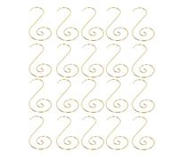 DGLDCSHUAI 600Pcs Ornament S Hooks Set Stainless Steel No Rusting Decorative S Shaped Hooks for Christmas (Gold)