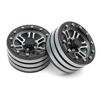 DGLDCSHUAI Aluminum Alloy Wheel Rims Beadlock Hub 4pcs 1.9inch 55 * 26 * 40mm Replacement for Axial SCX10 90026 90046 TRAX4 D90 Wraith 90048 1/10 Remote Control Car (Tan)