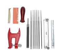 DGLDCSHUAI Chainsaw File Kit 1/8in 5/32in 11/64in 3/16in 13/64in 7/32in Wooden Handle Universal Chain Saw Sharpening Files for On Site Service