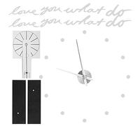 DGLDCSHUAI Innovative DIY Wall Clock Stylish Mirror Sticker Clock Modern Home Decoration (Silver)