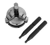 DGLDCSHUAI K01-50 50mm Scroll Manual Chuck Mini Woodworking Hand Chuck with 3 Jaws & Mounting Thread