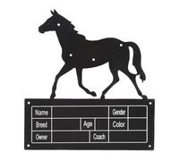 DGLDCSHUAI Metal Horse Stall Sign Elegant Fillable Horse Stall Name Plate with Mounting Holes Barn Decor