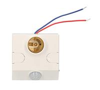 DGLDCSHUAI PIR Motion Sensor Lampholder E27 Live Line & Zero Line Wired Motion Activated LED Bulb Lamp Base with Adjustable Brightness & Delay Time Body Induction Detector for