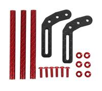 DGLDCSHUAI RC Front Bumper Carbon Fiber Front Bumper for SCX10 LCG 1/10 RC Car Crawler 75mm Wide Black Red Gradient Texture Approach Angle Design