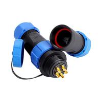 DGLDCSHUAI SP21 IP68 2/3 /4/5 /7/9 /12pin Aviation Plug Socket Cable in line Connector (5pin)