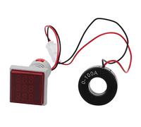 DGLDCSHUAI Square Digital Display AC Voltage Current Frequency 3 in 1 Signal Indication Meter Light (Red)