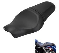 DgNeLai Motorcycle 2-Up Driver Passenger Seats Front Rear Cushion Pad Black Leather Replacement for Harley Davidson Sportster Iron 883 1200 48 72 XL XR Custom 2004-Up