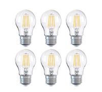 DGO E27 Bulb, Dimmable LED Light Bulb, A60 Energy Saving Light Bulbs 6W (Equivalent to 60W), Edison Filament Screw Bulb, 6 Pack