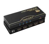 DGODRT 4K 120Hz HDMI Splitter 1 in 4 Out, 8K @ 60Hz, HDMI 2.1, HDCP 2.3, 48Gbps, Supports 3D HDR, Compatible with PC, Roku 4, PS5, Xbox, Blu-ray Players, Projectors, Monitors