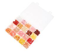 DGOEDTXJB 8mm Round Orange Glass Beads Set 20 Compartments Large Hole Beads for Jewelry Making DIY Bracelets Necklace Earrings Craft Charms