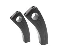 DGOINGPI 1" Inch 25mm Chrome/Black Motorcycle Handlebar Hand Risers Universal(Black 100mm)