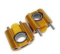 DGOINGPI 7/8" Motorcycle Handlebar Clamps Risers Adapter CNC Alloy Dirt Pit Bike ATV Motorbike Accessories Universal(Yellow)