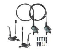 DGOINGPI Bike Brake Drum 4-Piston Hydraulic Disc Brake For Mountain Bike MTB Split-Type Aliper With Internal Routing Braking Bicycles Rear Brake Drum(PEERAGE4 Black)