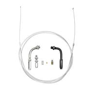 DGOINGPI Brake Handle 190cm Motorcycle Throttle Cable Gas Brake Clutch Repair Kit Fit for CBR125 CRF230 KLX EXC Fit for Ninja Dirt Bike ATV Motorbike Brake Levers(Silver Black)