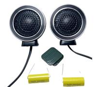 DGOINGPI Car Audio Tweeter Tweeters Aluminum Shell Car Universal Modified Audio Fever Easy To Install Tweeter HIFI Stereo Speaker Set With Capacitor.