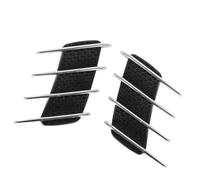 DGOINGPI Car side wing trim Car Shark Gill False Air Vent Sticker Universal Side Fender Hood Bonnet Decorative Flow Intake Trim(F1-black)