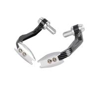 DGOINGPI Motorcycle Handlebar Brake Clutch Lever Hand Guard Protector Gear Modification Accessories Handguard Shield(B-Carbon-Silver)