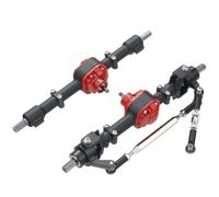 DGOINGPI Rear Axle Assembly Kit Front Rear Axle with Bushin Metal Front Rear Axle Set With Drive Shaft CVD For 1/12 MN82 MN D90 D91 D96 FJ45 MN98 MN99s V1 RC Car(Black)