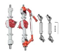 DGOINGPI Rear Axle Assembly Kit Front Rear Axle with Bushin Metal Front Rear Axle Set With Drive Shaft CVD For 1/12 MN82 MN D90 D91 D96 FJ45 MN98 MN99s V1 RC Car(Silver Drive Shaft)