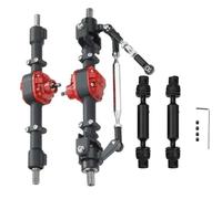 DGOINGPI Rear Axle Assembly Kit Front Rear Axle with Bushin Metal Front Rear Axle Set With Drive Shaft CVD For 1/12 MN82 MN D90 D91 D96 FJ45 MN98 MN99s V1 RC Car(Black Drive Shaft)