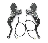 DGOINGPI Universal Motorcycle Hydraulic Clutch Lever Brake Master Cylinder Pumpfit Fit for Street Pit Bike Motocross Moped Dirt Forward Brake Pump Motorcycle Rear Brake Pump(Black one Pair)