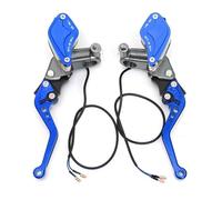 DGOINGPI Universal Motorcycle Hydraulic Clutch Lever Brake Master Cylinder Pumpfit Fit for Street Pit Bike Motocross Moped Dirt Forward Brake Pump Motorcycle Rear Brake Pump(Blue one Pair)
