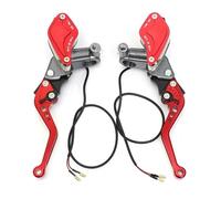 DGOINGPI Universal Motorcycle Hydraulic Clutch Lever Brake Master Cylinder Pumpfit Fit for Street Pit Bike Motocross Moped Dirt Forward Brake Pump Motorcycle Rear Brake Pump(Red one Pair)