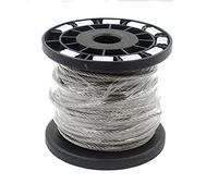 DGOL 50 ft 304 Stainless Steel Cable Wire Rope Diameter 1/8 inch (3 mm) with 10 pcs Sleeves Stops
