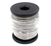 DGOL Soft PVC Coated 100 ft 304 Stainless Steel Cable Wire Rope Diameter 5/64 inch (2 mm) with 10pcs Sleeves Stops