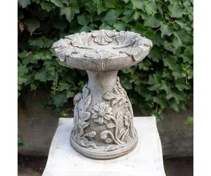DGS STATUES - English Oak Design Stone cast Bird Bath Bird feeder, 50CM