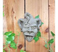 DGS STATUES - Stone Cast Mischievous Jester Winking Face Wall Plaque Hand Finished Statue