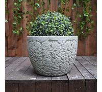 DGS STATUES - Stone Cast, Plant Pots and Troughs, Regency Floral Design Pattern, Solo, Small, Hand Finished, Statue, Sculpture