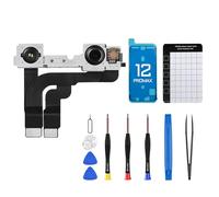 DGSCSMY for iPhone 12 PRO MAX Front Camera Replacement Repair 12MP 6.7" 12PROMAX Facing Lens Module Part Structured Light Receiver Transmitter Flex Connector Fix Tools Kit for A2342 A2410 A2411 A2412