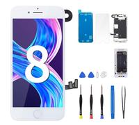 DGSCSMY for iPhone 8 SE 2nd Screen Replacement with Home Button 4.7" White | LCD Display Digitizer Full Assembly SE2 2020 Front Camera Earpiece Speaker 3D Touch Glass Fix Tools kit A1863 A1905 A1906