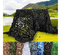 DGSFES Black Camouflage Netting Kids Den,Lightweight Camo Netting Hunting Photography Hide,Camo Net Garden Cover for Car Camping Outdoor Woodland Party Decoration,1x1m