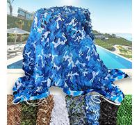 DGSFES Blue Camouflage Netting Kids Den,Lightweight Camo Netting Hunting Photography Hide,Camo Net Garden Cover for Car Camping Outdoor Woodland Party Decoration,1x2m