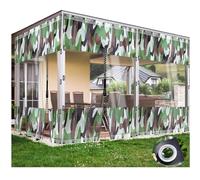 DGSFES Custom Size Clear Tarpaulin with Zipper & Reinforced Eyelets - Heavy Duty PVC Waterproof Sheet for Outdoor Rain Covers, Pergola, Balcony, Greenhouse, Storage