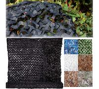 DGSFES Outdoor Camouflage Netting,Black Military Camo Net,Woodland Netting,Camouflage Netting Kids,for Camping Hunting Shooting Blind Watching Hide Party Decorations,3X6m/9.84x19.69ft