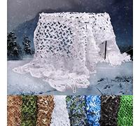 DGSFES White Camouflage Netting Kids Den,Lightweight Camo Netting Hunting Photography Hide,Camo Net Garden Cover for Car Camping Outdoor Woodland Party Decoration,1x2m