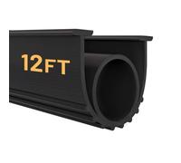 DGSL Garage Door Seals Bottom Rubber Weather Stripping Kit Seal Strip Replacement, Universal Weatherproof Threshold Buffering Sealing Rubber 5/16 Inch T Ends (12 Ft, Black)