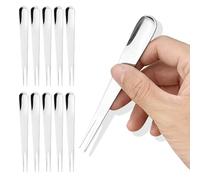DGSLWH 10 Pcs 304 Stainless Steel Dessert Forks Spoon, 2 in 1 Spoons and Forks, Suitable for Desserts, Salads, Cakes, Fruits, Appetizers
