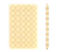 Dgsroom Silicone Suction Phone Case Mount (Compatible with Android and iPhone Cellphone case, Hands-Free Mobile Accessory Holder for Videos and Selfies) Fidget Toy Gift (Off-White)