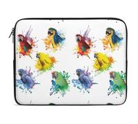 Dgsxynth 12inch Laptop Case, 3D Watercolor Parrot Laptop Sleeve