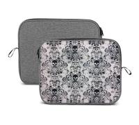 Dgsxynth 13inch Laptop Case, Gothic Skull Damask Scary Halloween Snowflake Laptop Sleeve