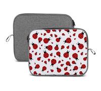 Dgsxynth 13inch Laptop Case, Ladybugs Pattern Infinite Speckled Snowflake Laptop Sleeve