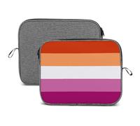 Dgsxynth 13inch Laptop Case, Lesbian Pride Flag Snowflake Laptop Sleeve