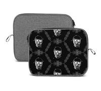 Dgsxynth 14inch Laptop Case, Black Scary Skull Snowflake Laptop Sleeve