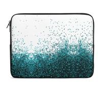 Dgsxynth 15inch Laptop Case, Glitter Blue Teal Laptop Sleeve