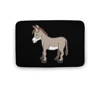 Dgsxynth Bath Mat, Donkey Cute Door Mat, Super Absorbent Washable Rug for Bathroom Kitchen Entrance 50x80 Cm