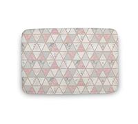 Dgsxynth Bath Mat, Rose Gold Grey Marble Door Mat, Super Absorbent Washable Rug for Bathroom Kitchen Entrance 50x80 Cm